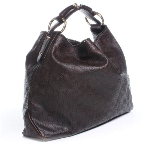 gucci guccissima large horsebit chain hobo|gucci signature hobo bag.